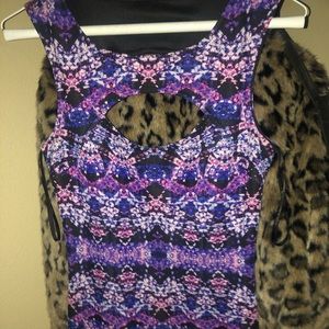 Purple Guess Tight-fit dress